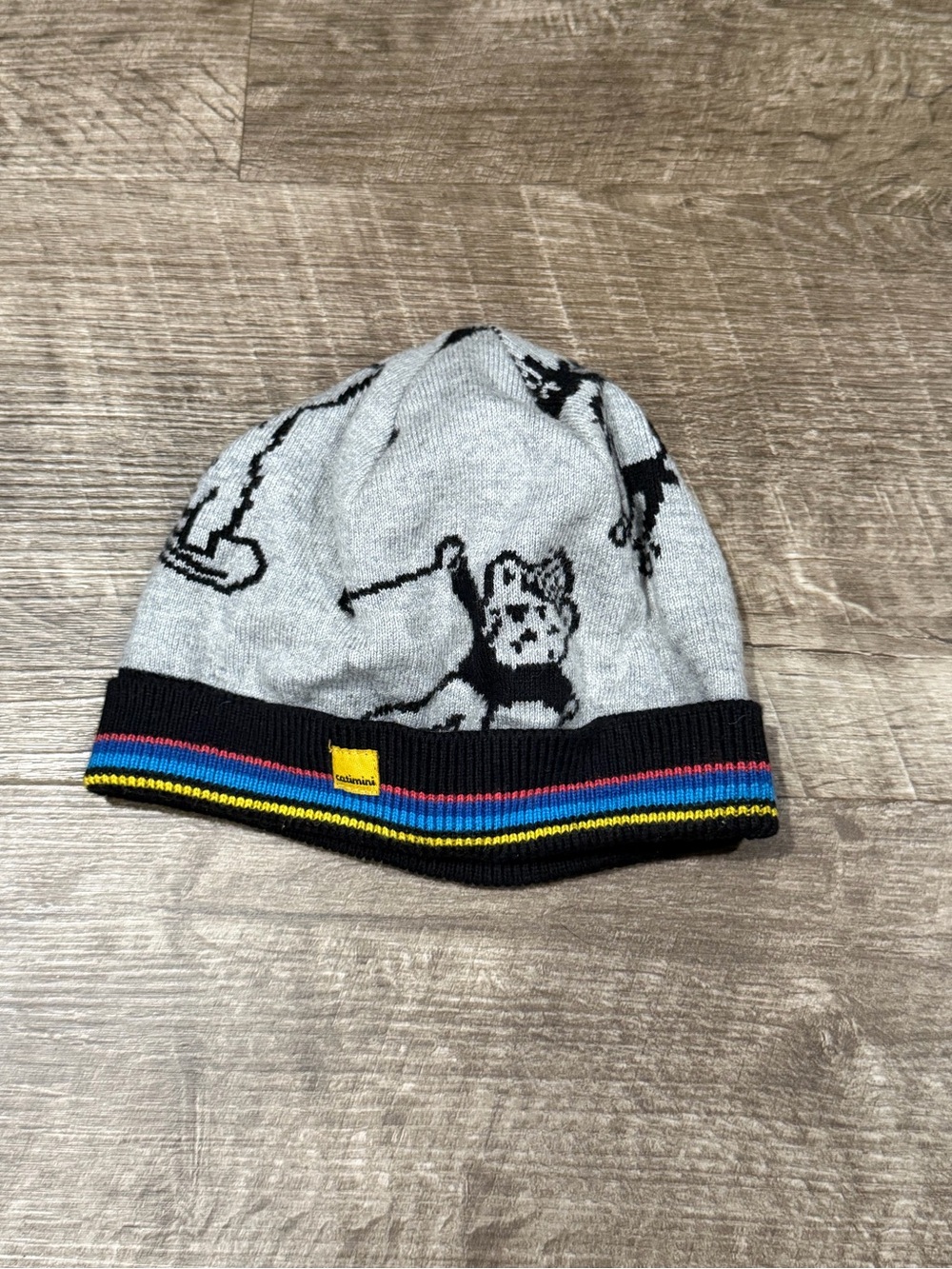 Catimini toddlers ski bear grey beanie